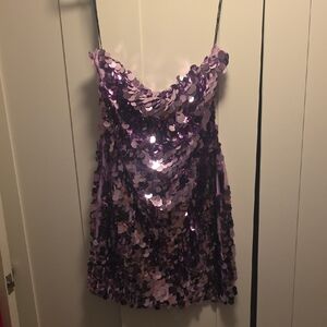 Purple Sequin Dress